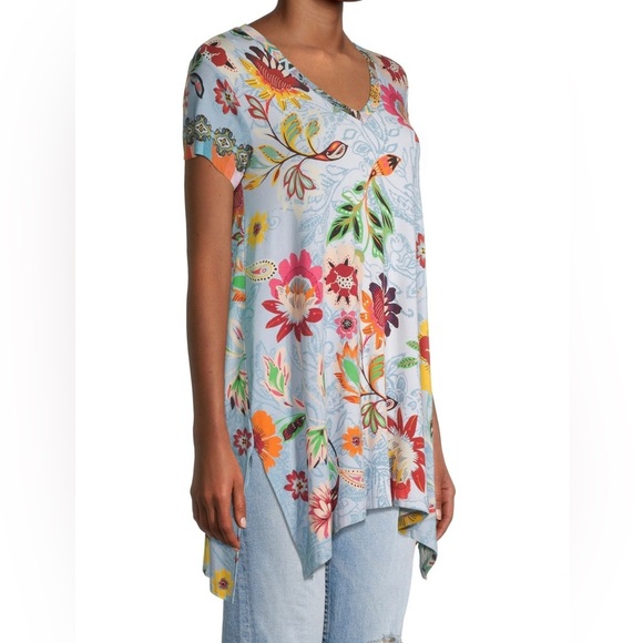 Johnny Was Floral V-Neck Paisley Floral Print Tunic Top Size X Large - Picture 6 of 12